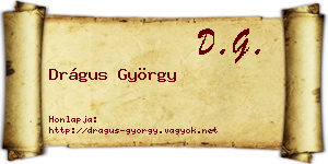 Drágus György névjegykártya